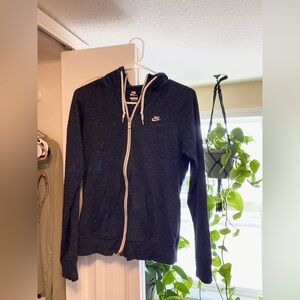 Size M (size LG, fits like M)- Nike Blue Zip-Up Hoodie